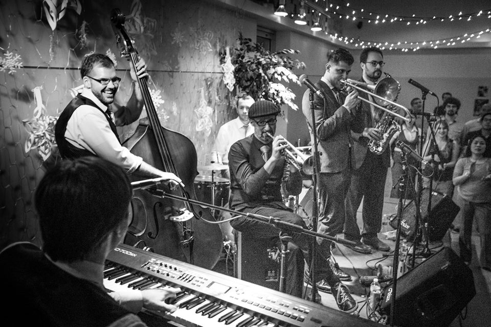 and his band